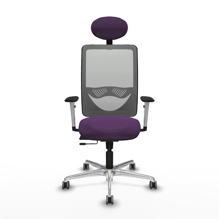 PIQUERAS Y CRESPO Silla de oficina Zulema con mecanismo Sincro/Traslack, Morado y Gris PIQUERAS Y CRESPO Silla de oficina Zulema con mecanismo Sincro/Traslack, Morado y Gris