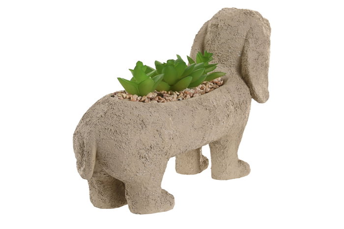 DKD Home Decor Planta Tradicional Beige Verde Resina Pe 8 x 15.5 x 31 cm (4 Unidades)