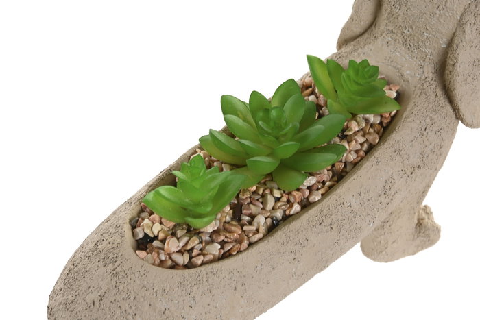 DKD Home Decor Planta Tradicional Beige Verde Resina Pe 8 x 15.5 x 31 cm (4 Unidades)