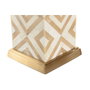 DKD Home Decor Lámpara de Sobremesa de Latón Dorado y Hueso 36x36x45 cm