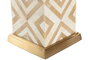 DKD Home Decor Lámpara Sobremesa India lamps 1c25 Latón Hueso Dorado Beige 36x36x45 cm