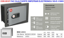 Caja fuerte electrónica de empotrar 103-E