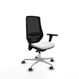PIQUERAS Y CRESPO Silla de oficina Mardos con mecanismo Sincro/Traslack Blanco/Negro