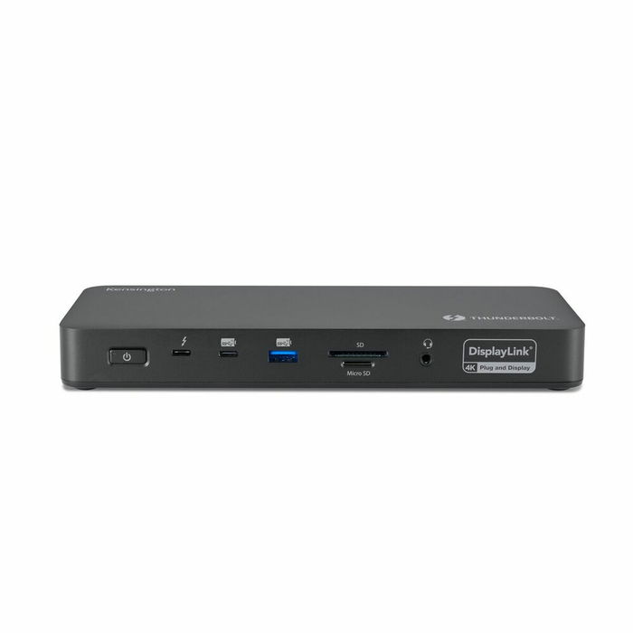 Kensington SD5920T EQ Docking Station Thunderbolt 4 - Base híbrida para 4 pantallas 8K, puertos USB-A/C, HDMI, DisplayPort, Ethernet 2.5GbE, Lector SD, 96W PD, Negro