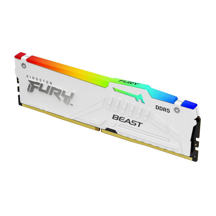 Kingston FURY Beast 64GB 6000MT/s DDR5 CL30 DIMM Kit de 2 Blanco RGB EXPO Kingston FURY Beast 64GB 6000MT/s DDR5 CL30 DIMM Kit de 2 Blanco RGB EXPO