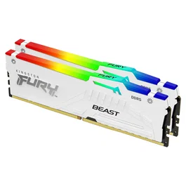Kingston FURY Beast 64GB 6000MT/s DDR5 CL30 DIMM Kit de 2 Blanco RGB EXPO