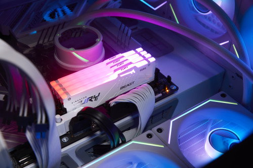 Kingston FURY Beast 64GB 6000MT/s DDR5 CL30 DIMM Kit de 2 Blanco RGB EXPO Kingston FURY Beast 64GB 6000MT/s DDR5 CL30 DIMM Kit de 2 Blanco RGB EXPO