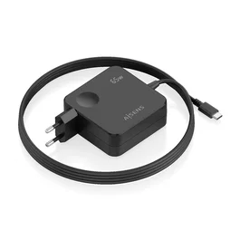 Aisens Cargador de Pared 65W PD 3.0 con Cable USB-C de 1.5m Negro