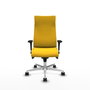 PIQUERAS Y CRESPO Sillón Albacete Amarillo con Mecanismo Sincro y Base de Aluminio