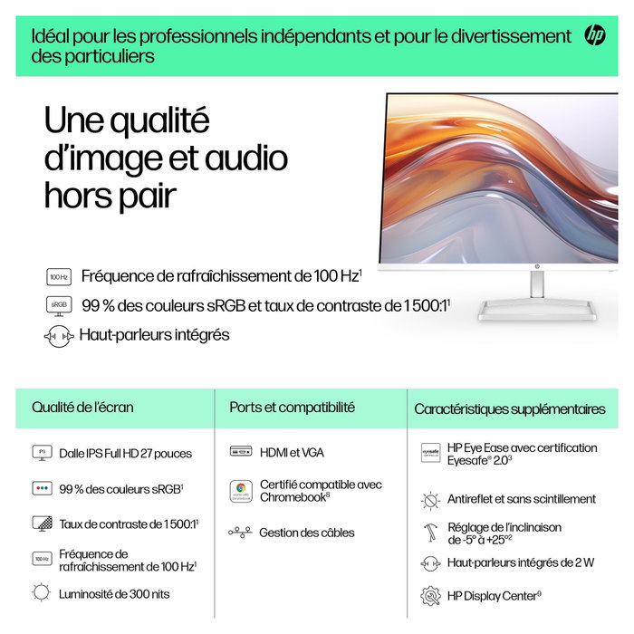 HP 527sa Serie 5 Monitor de 27 pulg. Full HD IPS Plata HP 527sa Serie 5 Monitor de 27 pulg. Full HD IPS Plata