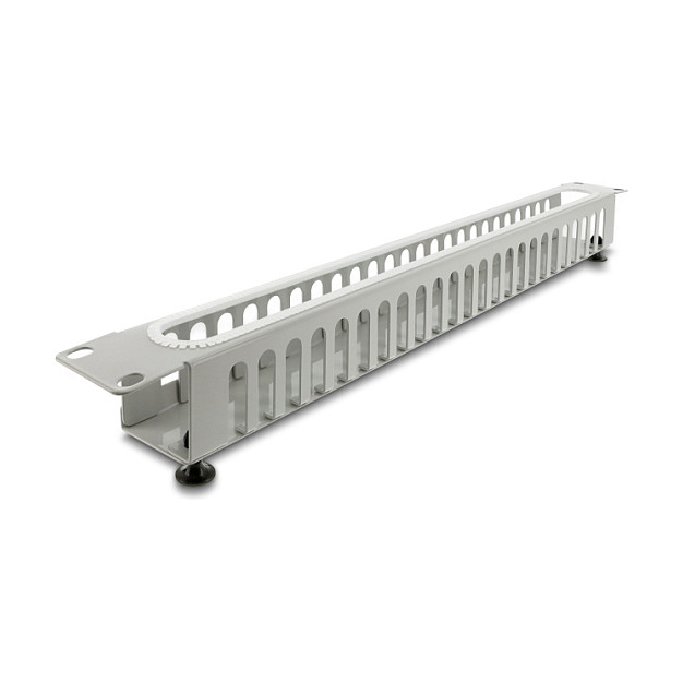 DeLOCK 67278 Panel de gestión de cables de 19 pulgadas, Gris
