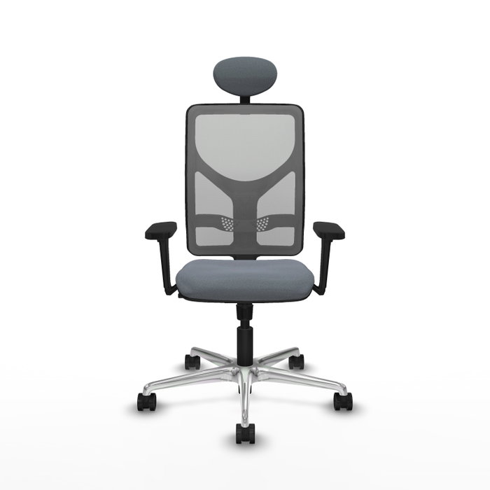 PIQUERAS Y CRESPO Silla de oficina Motilla con mecanismo Sincro y Brazos 3D, Gris