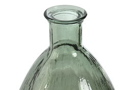 DKD Home Decor Jarron Db408 Urban Verde Cristal Reciclado Rayado 30 x 59 x 30 cm