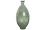 DKD Home Decor Jarrón de Cristal Reciclado Rayado Verde 30x30x59 cm