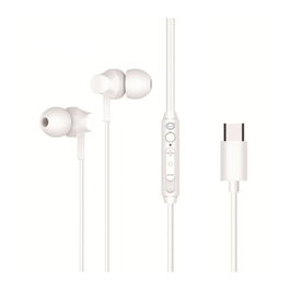 Conceptronic Brendan03W Auricular Intrauditivo USB-C con Micrófono y Controles, 1.2m, Blanco