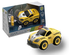 Tachan Coche Taxi Desmontable con Sonido + Destornillador Juguete para Niños +3 Años