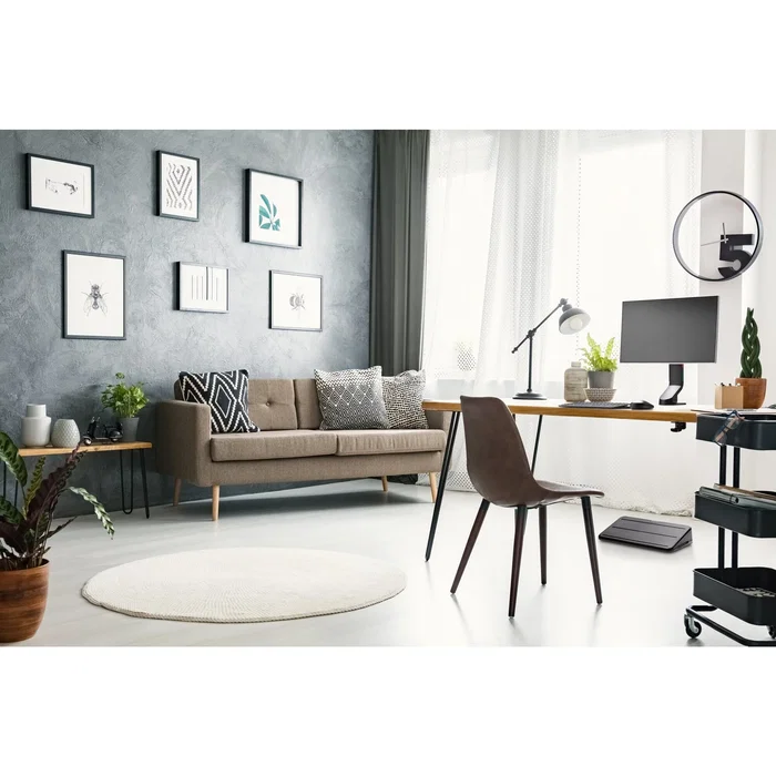 Kensington K55512WW Soporte SmartFit para Monitor hasta 32" - Brazo Ergonómico de Ahorro de Espacio con Sistema de Gestión de Cables, Negro