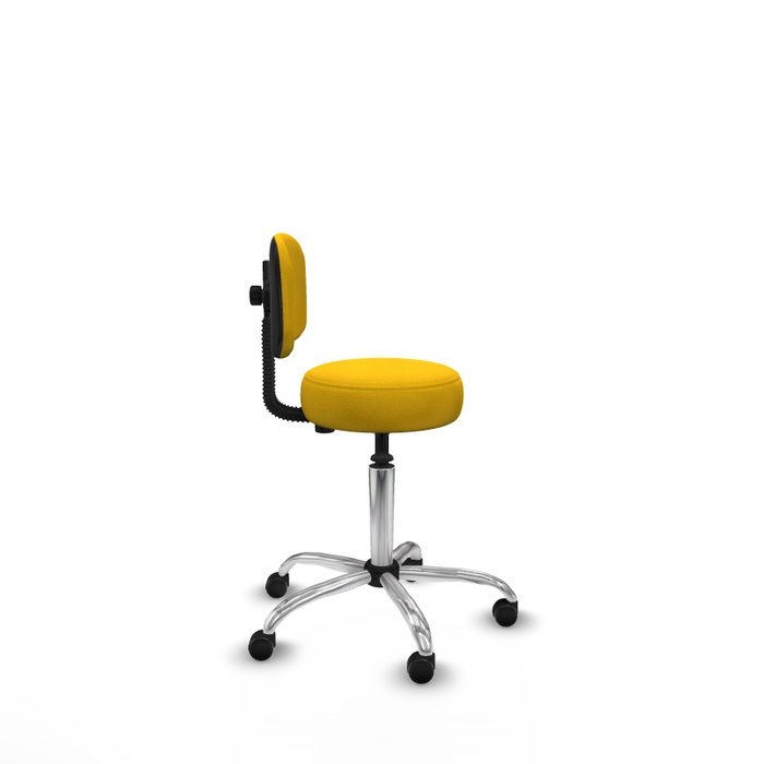 PIQUERAS Y CRESPO Silla Llanos giratorio bali amarillo base cromada
