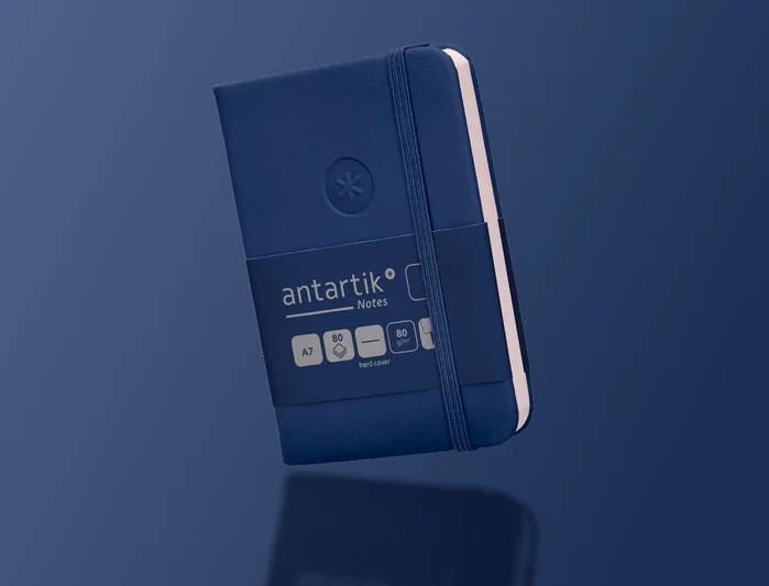 Antartik Cuaderno A7 Tapa Dura Hojas Lisas Azul Marino 80 Hojas 80 gr FSC