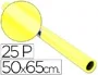 Sadipal Papel Charol Amarillo Rollo 25 Pliegos 50x65 cm 65 g/m²