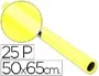 Sadipal Papel Charol Amarillo Rollo 25 Pliegos 50x65 cm 65 g/m²