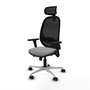 PIQUERAS Y CRESPO Silla de oficina Cilanco con mecanismo Sincro/Traslack Gris y Negro