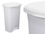 Arte Regal Papelera Pedal Plástico Blanco 50L 43x64x33cm (Set de 3)