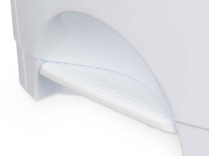 Arte Regal Papelera Pedal Plástico Blanco 50L 43x64x33cm (Set de 3)
