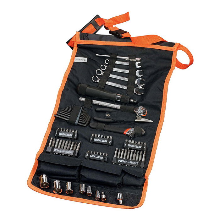 Black & Decker Bolsa enrollable con 76 accesorios para mecánica de automóviles Black & Decker Bolsa enrollable con 76 accesorios para mecánica de automóviles