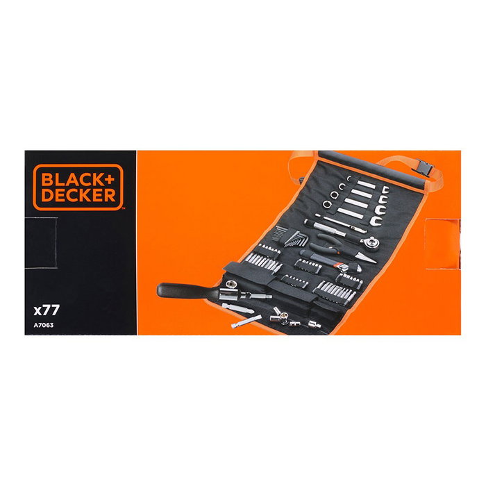Black & Decker Bolsa enrollable con 76 accesorios para mecánica de automóviles Black & Decker Bolsa enrollable con 76 accesorios para mecánica de automóviles