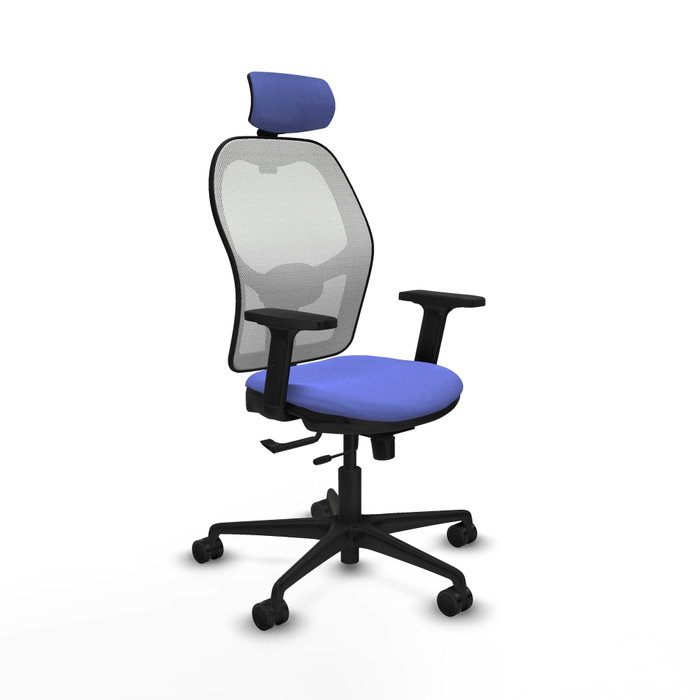 PIQUERAS Y CRESPO Silla de oficina Jorquera con mecanismo Sincro/Traslack Azul claro y Blanco PIQUERAS Y CRESPO Silla de oficina Jorquera con mecanismo Sincro/Traslack Azul claro y Blanco