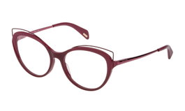 Police VPL930-5407PB Gafas de Vista Mujer Rojo