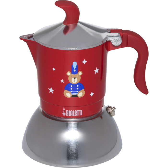Bialetti Fiammetta 2TZ Red Orsetto Induction Espresso Maker Bialetti Fiammetta 2TZ Red Orsetto Induction Espresso Maker