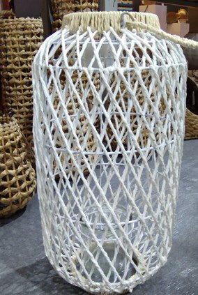 DKD Home Decor Set de 3 Portavelas en Blanco