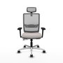 PIQUERAS Y CRESPO Silla de oficina Haches con mecanismo Sincro/Traslack Blanco y Gris