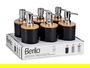 Berilo Dosificador Negro con Tapa Bambú 350 ml Polipropileno 9x17x8 cm (Set de 12)