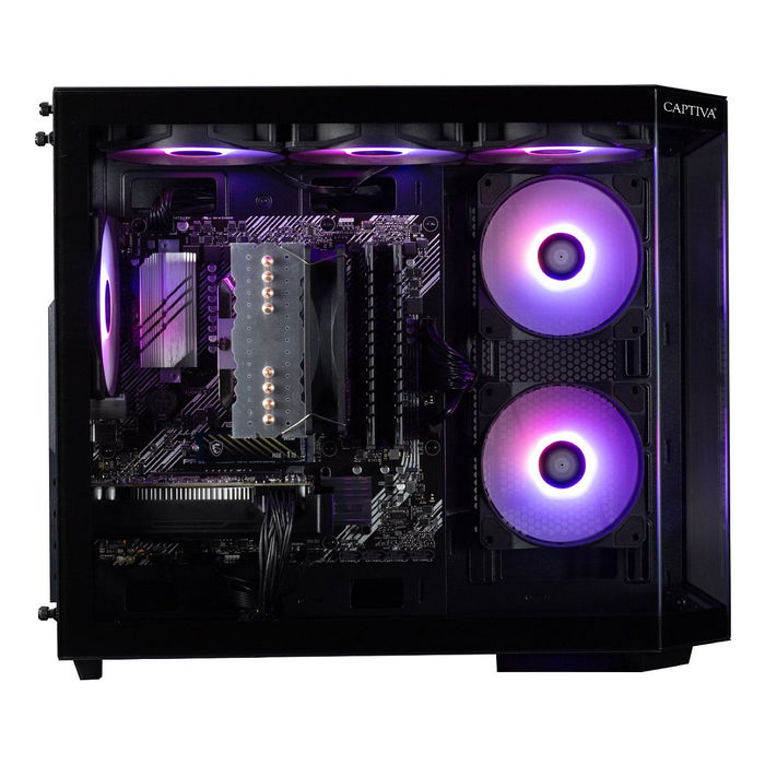 Captiva PC Advanced Gaming R92-586 | AMD Ryzen 7 5700X 3.4 GHz | 32 GB RAM DDR4 | 1 TB SSD M.2 | NVIDIA GeForce RTX 5060 Ti 8 GB | Windows 11 Home | Negro