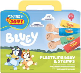 JOVI Maletín My First Plastilina Baby con 4 pastillas de 38g y estampadores de números