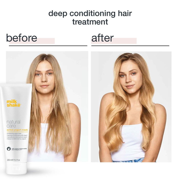 Natural Care Active Yogurt, Mascarilla crema de tratamiento capilar, Para la protección del color, 250 ml