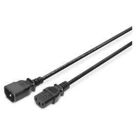 Digitus Alargador de Cable de Red IEC C14 a IEC C13, 1.8m, H05VV-F3G, 250V/10A, para Servidores y Equipos de Red