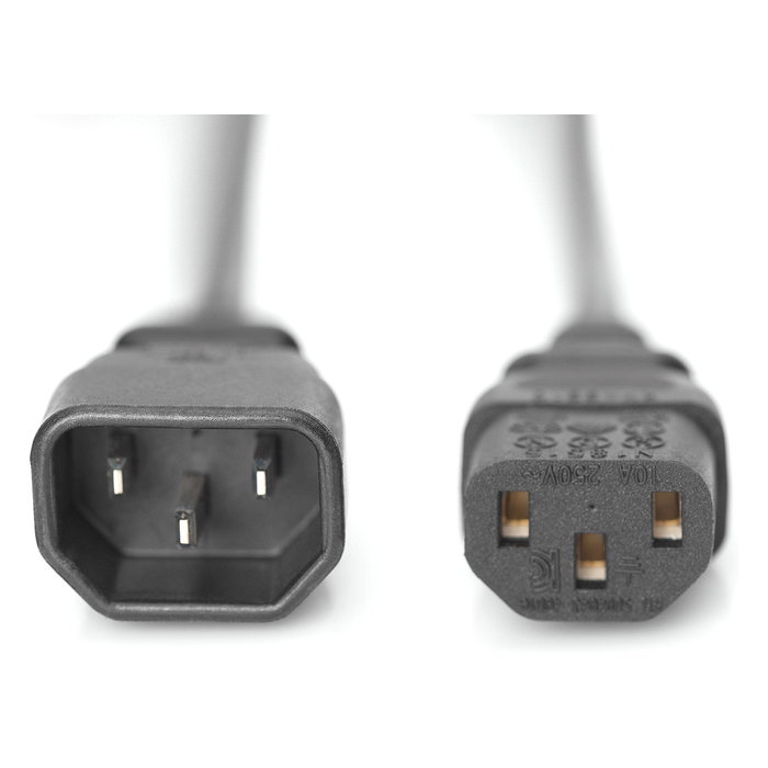 Digitus Alargador de Cable de Red IEC C14 a IEC C13, 1.8m, H05VV-F3G, 250V/10A, para Servidores y Equipos de Red Digitus Alargador de Cable de Red IEC C14 a IEC C13, 1.8m, H05VV-F3G, 250V/10A, para Servidores y Equipos de Red
