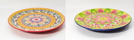 DKD Home Decor Plato Gres Mandala 26,5x26,5x3 cm Multicolor