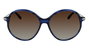 Victoria Beckham VB632S-419 Gafas de sol azul con cristal marrón degradado