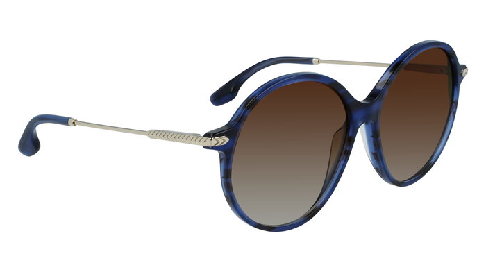 Victoria Beckham VB632S-419 Gafas de sol azul con cristal marrón degradado