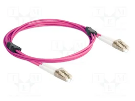 DeLOCK Cable de fibra óptica OM4 LC Duplex a LC Duplex con armadura metálica 2 m