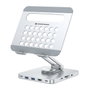 Conceptronic DONN26G Docking Station 8 en 1 con Soporte para Tablet