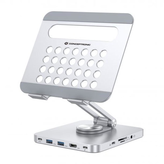 Conceptronic DONN26G Docking Station 8 en 1 con Soporte para Tablet Conceptronic DONN26G Docking Station 8 en 1 con Soporte para Tablet
