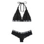 Conjunto de Lencería Fantasy Lingerie Negro (S/M)