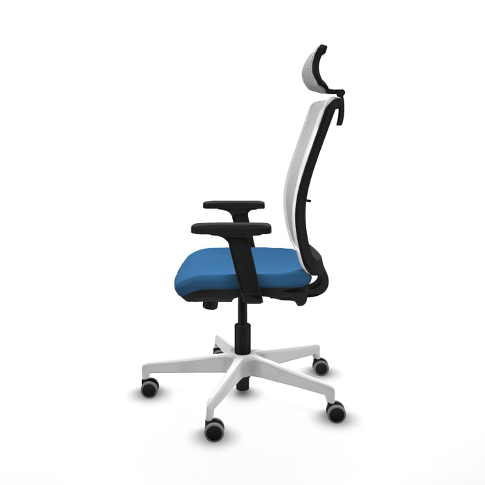 PIQUERAS Y CRESPO Silla de oficina Haches con mecanismo Sincro/Traslack Azul claro y Blanco PIQUERAS Y CRESPO Silla de oficina Haches con mecanismo Sincro/Traslack Azul claro y Blanco