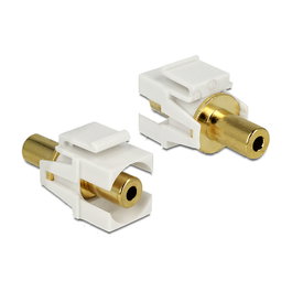 DeLOCK 86336 Módulo Keystone Jack 3,5 mm a Jack 3,5 mm Blanco
